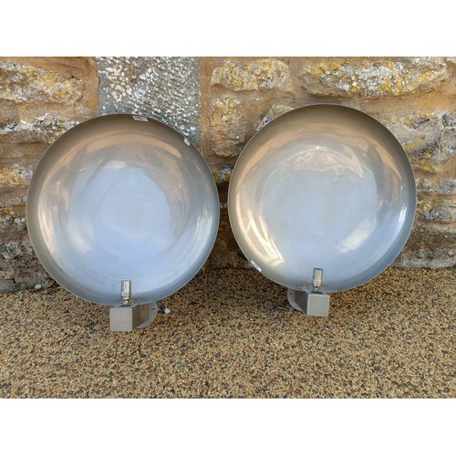 984 - A pair of contemporary metal wall lights, by Collier Webb, 51 cm diameter (2)