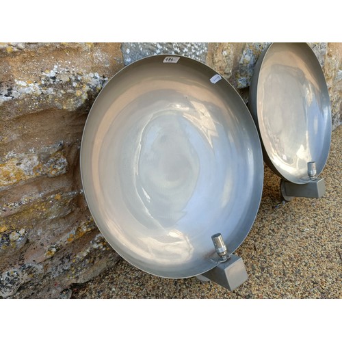 984 - A pair of contemporary metal wall lights, by Collier Webb, 51 cm diameter (2)