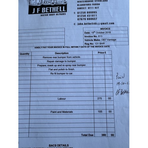 9 - 2001 Aston Martin DB7 Vantage Volante<br />Registration number 131 BHR<br />Chassis number SCFAB3230...