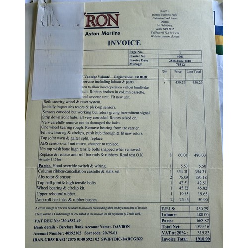 9 - 2001 Aston Martin DB7 Vantage Volante<br />Registration number 131 BHR<br />Chassis number SCFAB3230...