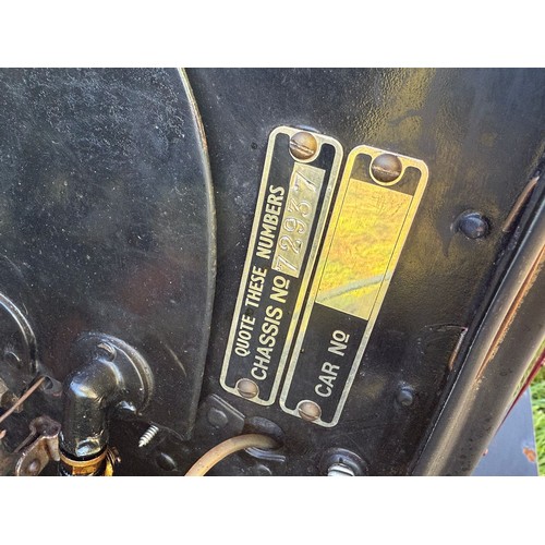27 - 1928 Austin 7 Top Hat SaloonRegistration number YC 4611Chassis number 72937Engine number A.7-5402Red... 