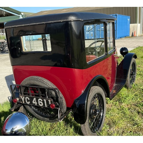27 - 1928 Austin 7 Top Hat SaloonRegistration number YC 4611Chassis number 72937Engine number A.7-5402Red... 