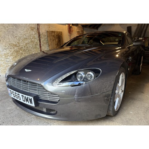 64 - 2008 Aston Martin V8 Vantage<br />Registration number P666 DMW<br />Silver with a red leather interi...