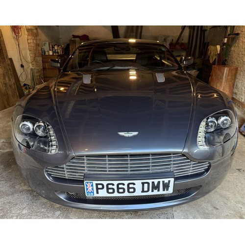 64 - 2008 Aston Martin V8 Vantage<br />Registration number P666 DMW<br />Silver with a red leather interi...