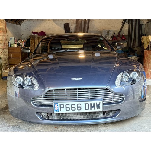 64 - 2008 Aston Martin V8 Vantage<br />Registration number P666 DMW<br />Silver with a red leather interi...