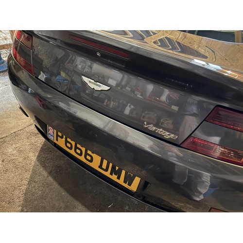 64 - 2008 Aston Martin V8 Vantage<br />Registration number P666 DMW<br />Silver with a red leather interi...