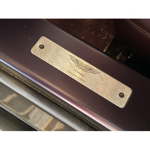 64 - 2008 Aston Martin V8 Vantage<br />Registration number P666 DMW<br />Silver with a red leather interi...