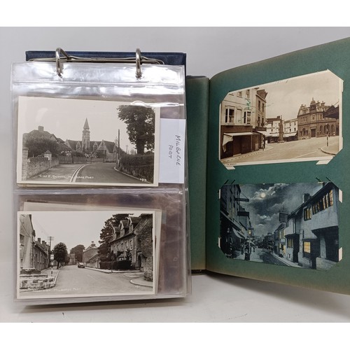 Assorted postcards, local interest, in two albums (2)