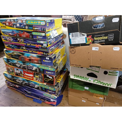 A large quantity of assorted Scalextric, in various boxes and others loose
