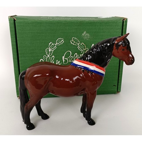 75 - A Beswick Hunter, grey, H260, (boxed) a Palomino, H259, Another Bunch, (boxed) and a Royal Doulton S... 