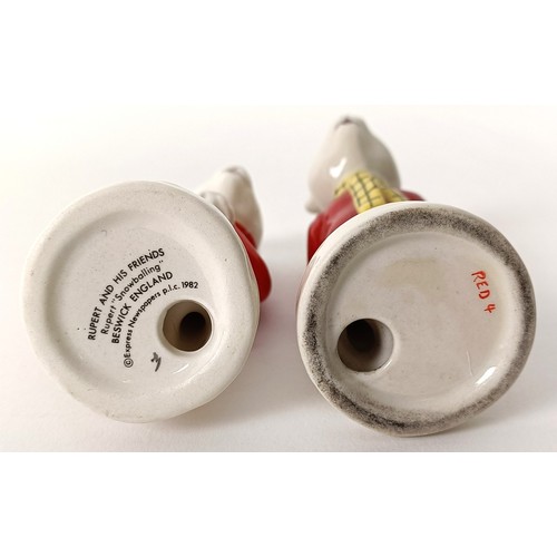 82 - A Beswick figure, Rupert Snowballing, and another Rupert the Bear (2)