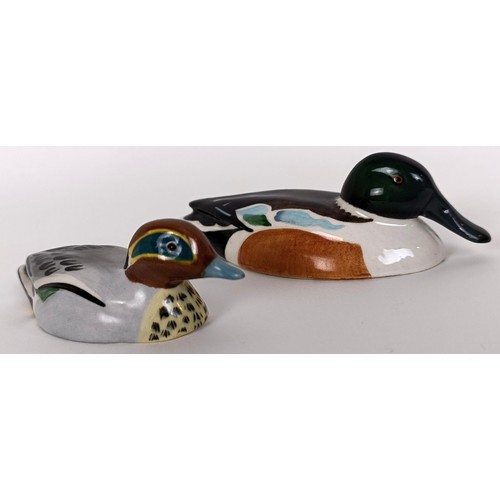 103 - A Beswick Peter Scott Shoveler, 1528, and a Teal Duck, both gloss (2)