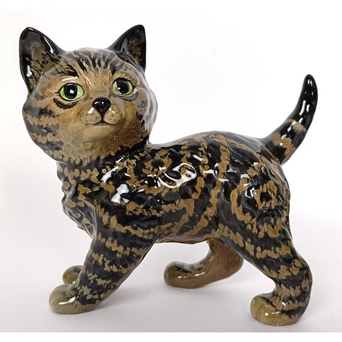 66 - A Beswick Persian Kitten, standing, grey Swiss roll, 1885, gloss
