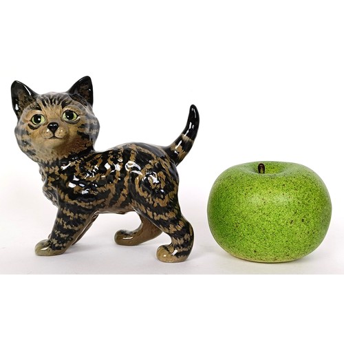 66 - A Beswick Persian Kitten, standing, grey Swiss roll, 1885, gloss