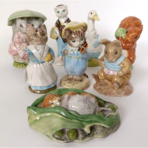117 - Thirteen Beswick Beatrix Potter figures, including Goody & Timmy Tiptoes, and Little Pig Robinso... 