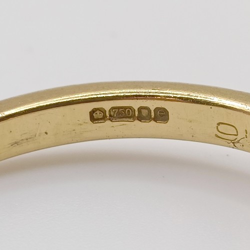 675 - An 18ct gold and diamond solitaire ring, ring size R, diamond weight 0.56ct approx., sold with a pho... 