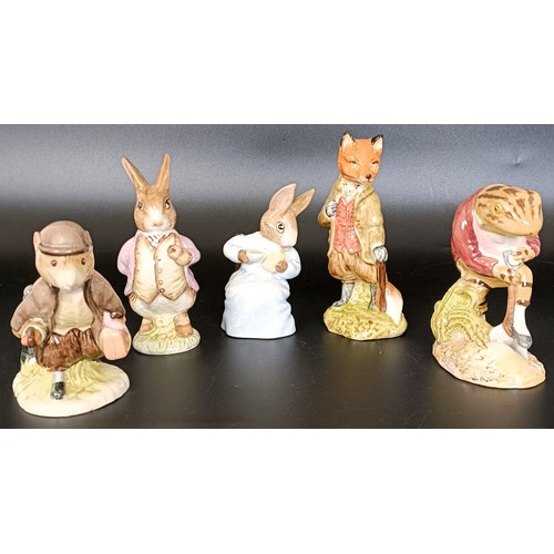 244 - Five Beswick Beatrix Potter figures, including Mr Tod, all BP-4 (5)