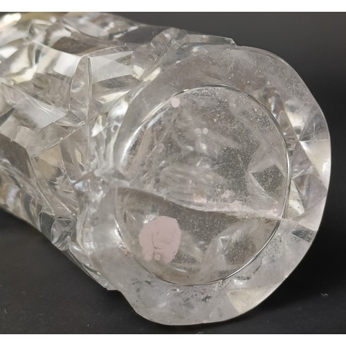 23 - A Victorian silver and cut glass eight piece cruet stand, London 1860, stand 28.5 ozt