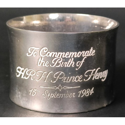 110 - Five silver napkin rings, a pair of Chinese silver coloured metal napkin rings, 3.8 ozt, and three s... 