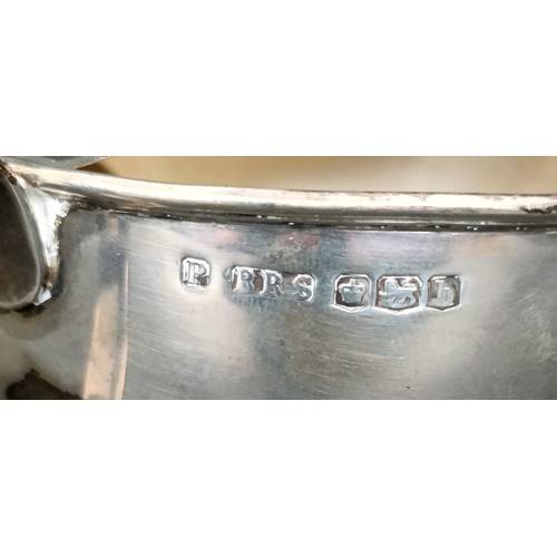 2 - An unusual George V silver invalid cup, Sheffield 1919, 8.1 ozt, 16 cm wide