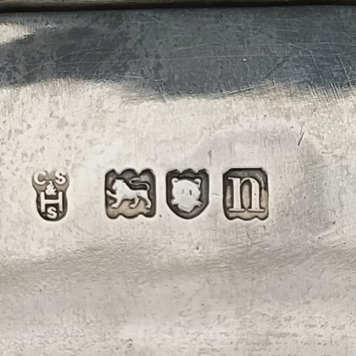 21 - An Edward VII silver desk stand, London 1908, 4.7 ozt, and a matching glass inkwell with a silver mo... 