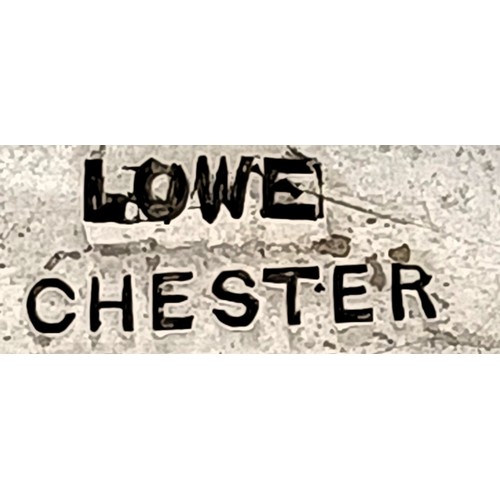 21 - An Edward VII silver desk stand, London 1908, 4.7 ozt, and a matching glass inkwell with a silver mo... 