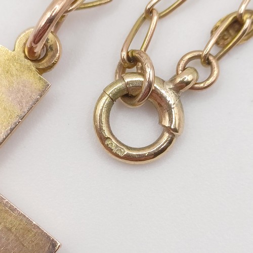 416 - A 9ct gold cross and chain, 4.6 g