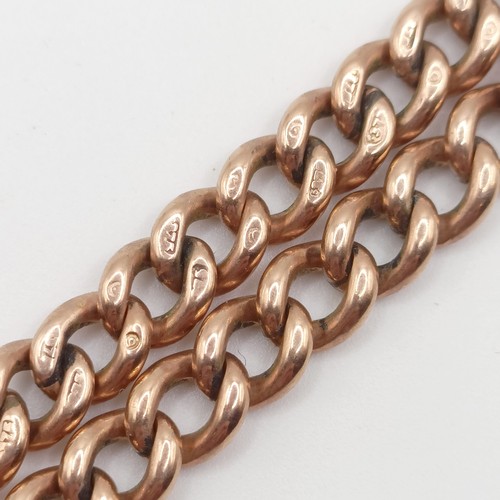 516 - An early 20th century 9ct gold Albert, links individually stamped, 41 g