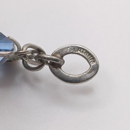 519 - An Art Deco silver coloured metal and paste bracelet, and a similar necklace