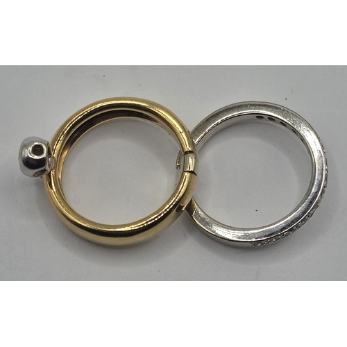 443 - An 18ct gold and diamond Baraca ring, ring size K