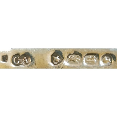 134 - A pair of Victorian silver beaded Old English pattern servers, and a fish knife, 4.8 ozt