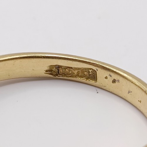 503 - A 18ct gold and five stone ring, ring size M, and assorted costume jewellery (box)