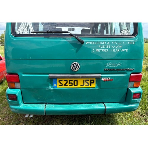 5 - 1998 VW T4 800 Special TD SWB Camper VanBeing sold without reserveRegistration number S250 JSPChassi... 