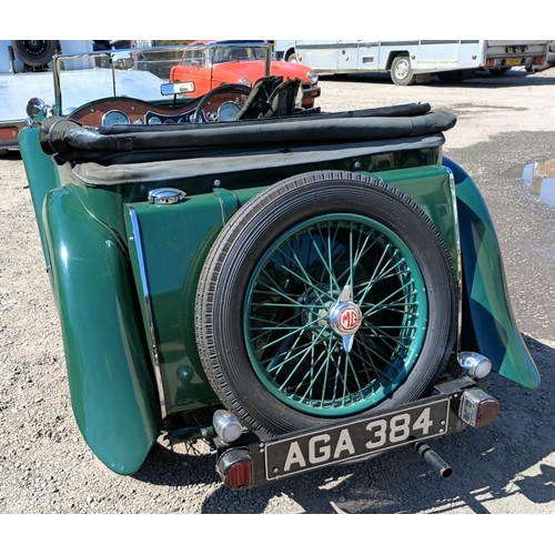 29 - 1936 MG TA**Reduced estimate**Registration number AGA 384Chassis number 592Engine number D4493Green ... 