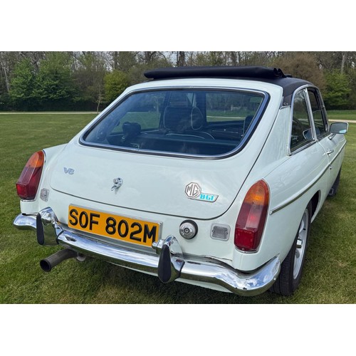 31 - 1974 MG B GT V8Registration number SOF 802MChassis number GD2D11527GEngine number 1614Glacier white ... 