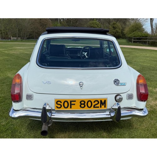 31 - 1974 MG B GT V8Registration number SOF 802MChassis number GD2D11527GEngine number 1614Glacier white ... 