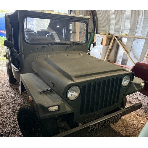36 - 1981 Jago JeepRegistration number PAP 998XChassis number JE32680Engine number KL14521Military drab g... 