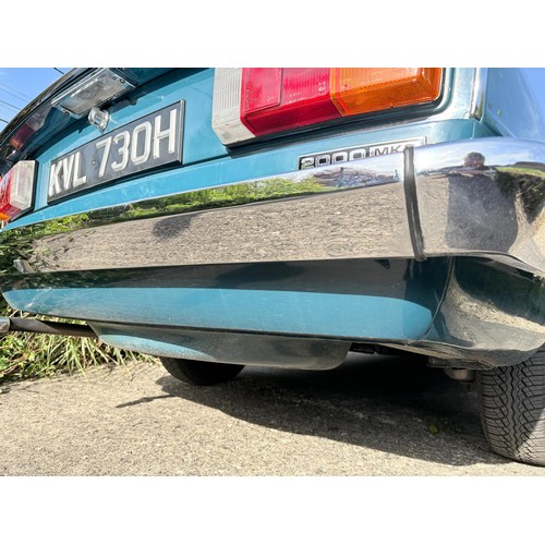 43 - 1970 Triumph 2000 Mk IIChassis number ME9416DL0Engine number ME9153HERegistration number KVL 730HVal... 