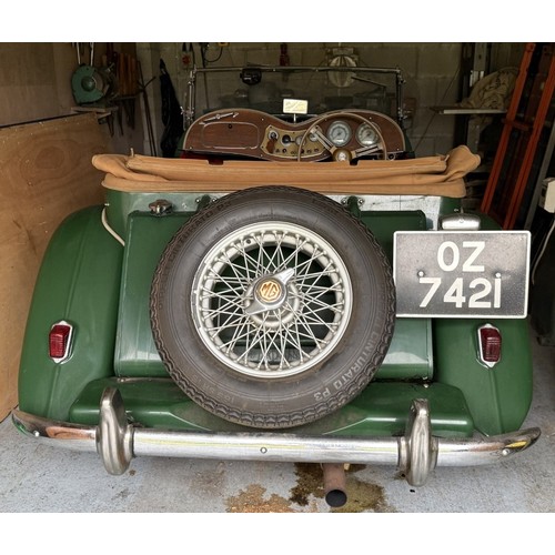 46 - 1952 MG TDRegistration number OZ 7421Chassis number TD16080Engine number XPAG/T02/159Green with a re... 