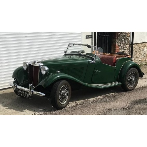 46 - 1952 MG TDRegistration number OZ 7421Chassis number TD16080Engine number XPAG/T02/159Green with a re... 