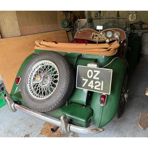46 - 1952 MG TDRegistration number OZ 7421Chassis number TD16080Engine number XPAG/T02/159Green with a re... 