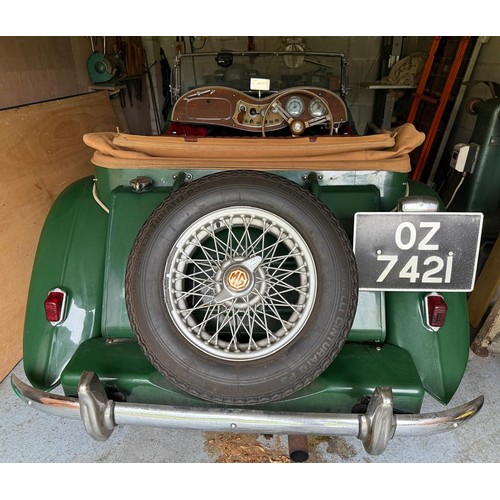 46 - 1952 MG TDRegistration number OZ 7421Chassis number TD16080Engine number XPAG/T02/159Green with a re... 