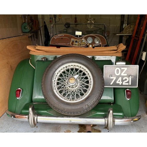 46 - 1952 MG TDRegistration number OZ 7421Chassis number TD16080Engine number XPAG/T02/159Green with a re... 