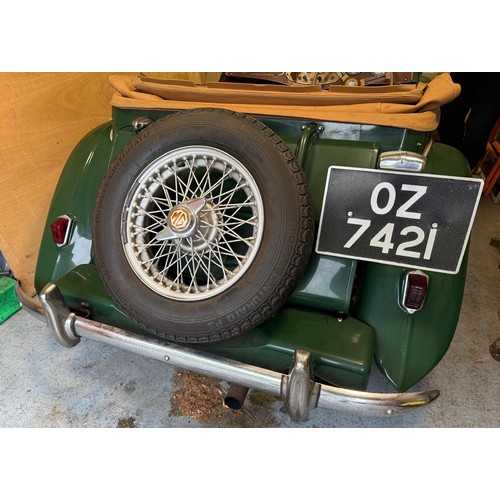 46 - 1952 MG TDRegistration number OZ 7421Chassis number TD16080Engine number XPAG/T02/159Green with a re... 