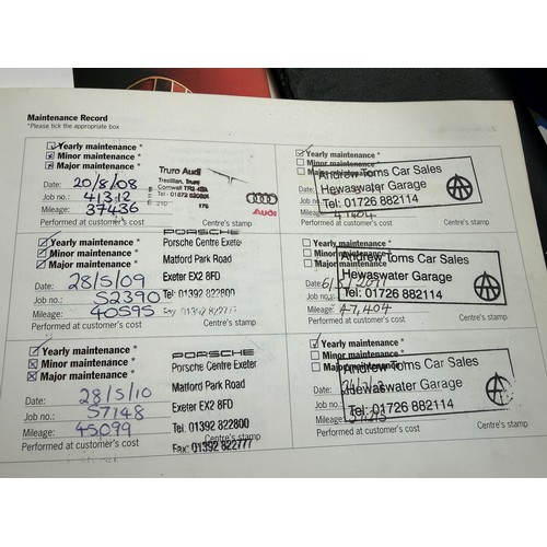 50 - 2000 Porsche Boxster S (986)Chassis number WP0ZZZ98ZYS643990Engine number M96/21Registration number ... 