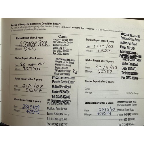 50 - 2000 Porsche Boxster S (986)Chassis number WP0ZZZ98ZYS643990Engine number M96/21Registration number ... 