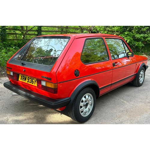 54 - 1983 VW Golf GTi Mk IRegistration number XRM 936YRed with a black and red stripe interiorJust over 1... 