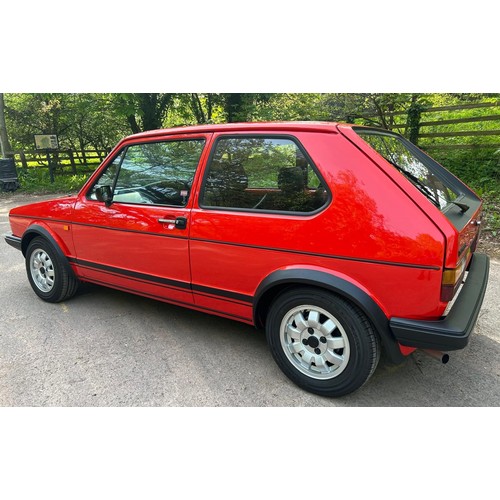54 - 1983 VW Golf GTi Mk IRegistration number XRM 936YRed with a black and red stripe interiorJust over 1... 
