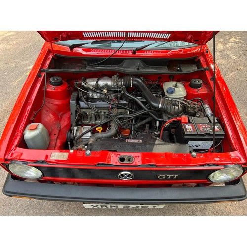 54 - 1983 VW Golf GTi Mk IRegistration number XRM 936YRed with a black and red stripe interiorJust over 1... 