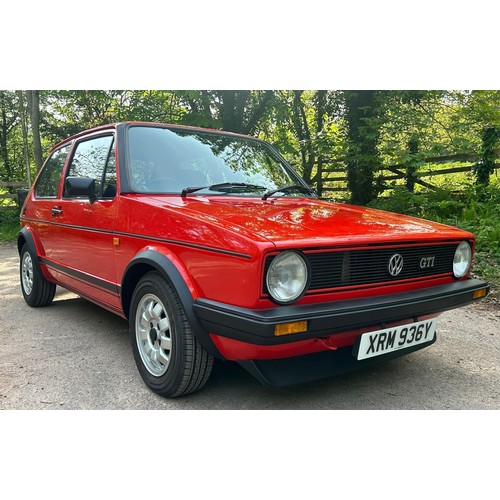 54 - 1983 VW Golf GTi Mk IRegistration number XRM 936YRed with a black and red stripe interiorJust over 1... 